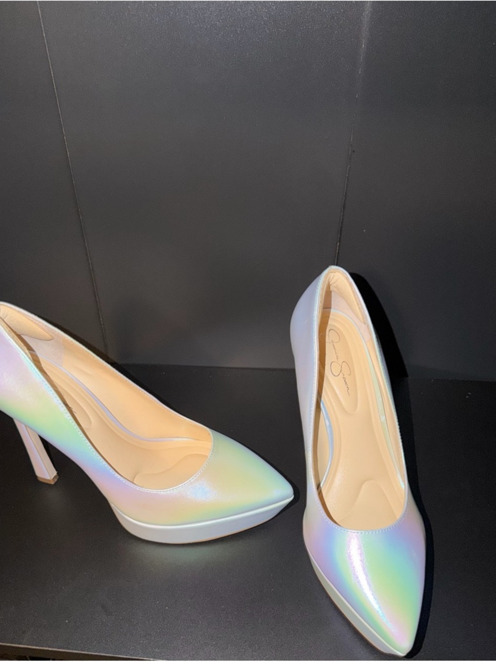 Jessica Simpson Iridescent Pastel Pointed-Toe Pumps